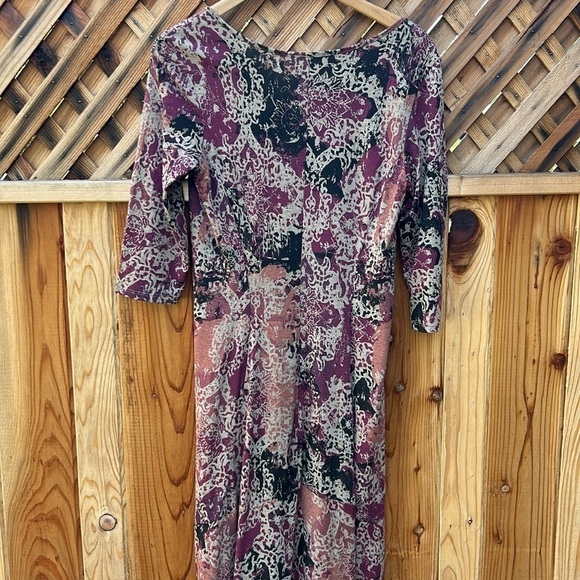 Peruvian Connection Maxi Dress Pima Cotton Blend Floral Bohemian Festival Summer - Picture 7 of 8